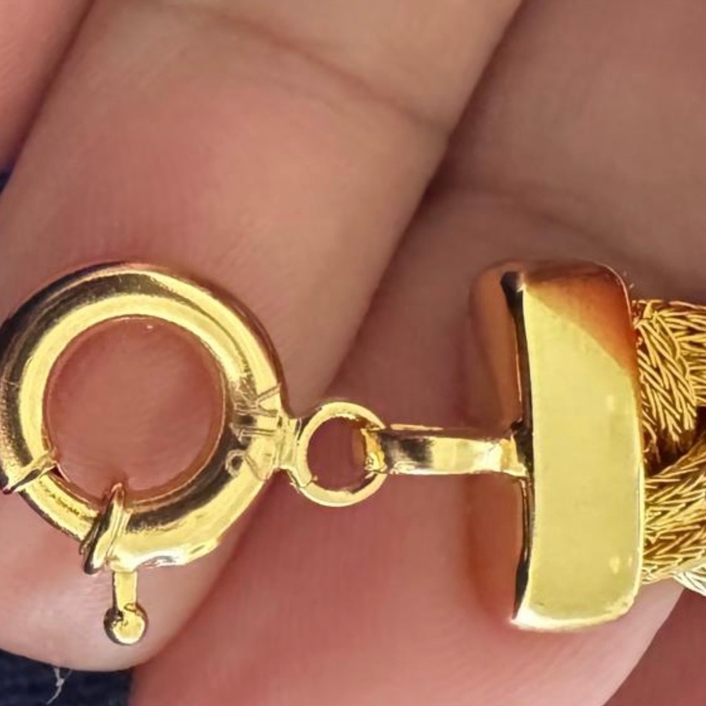 Gold-Tone Braided Bracelet